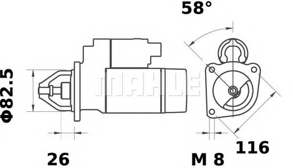 Стартер MAHLE ORIGINAL MS 11