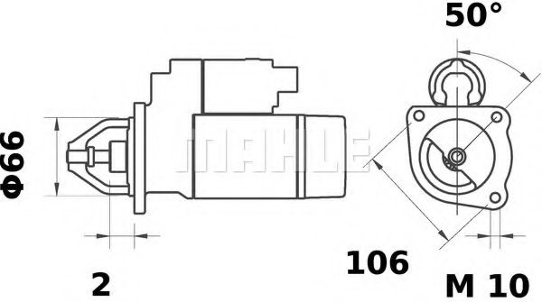 Стартер MAHLE ORIGINAL MS 17