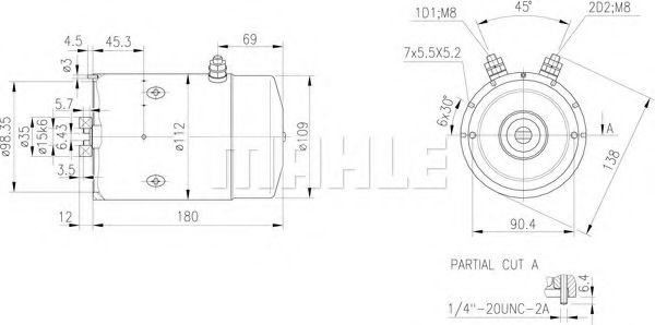 Электродвигатель MAHLE ORIGINAL MM 222