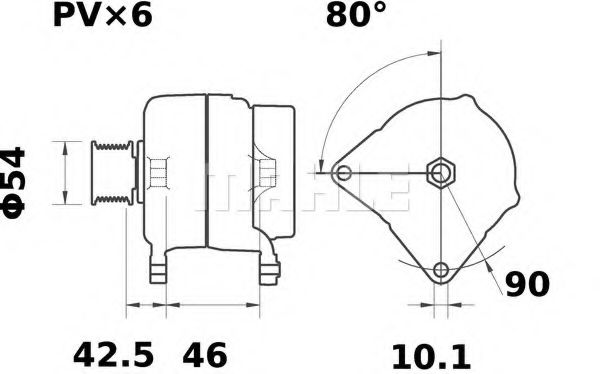 Генератор MAHLE ORIGINAL MG 551