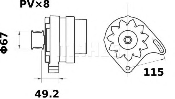 Генератор MAHLE ORIGINAL MG 544