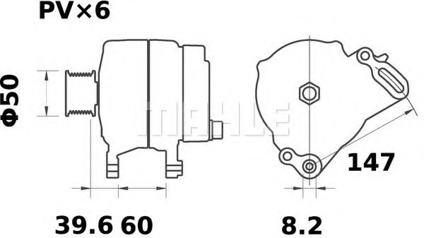 Генератор MAHLE ORIGINAL MG 366