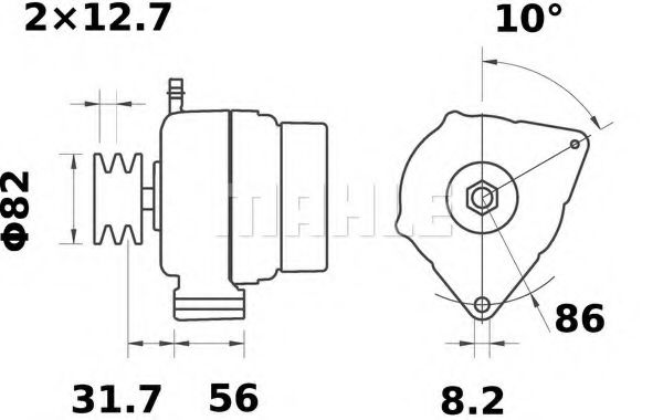Генератор MAHLE ORIGINAL MG 349