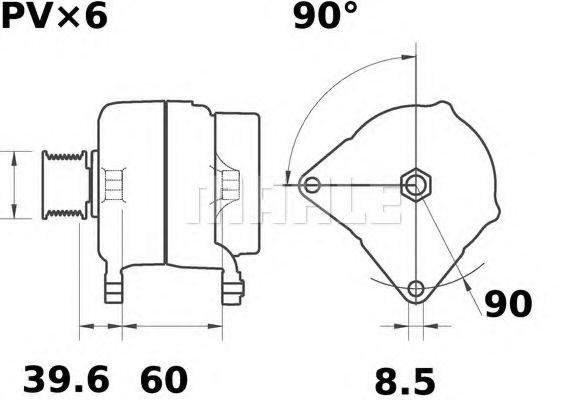 Генератор MAHLE ORIGINAL MG 296
