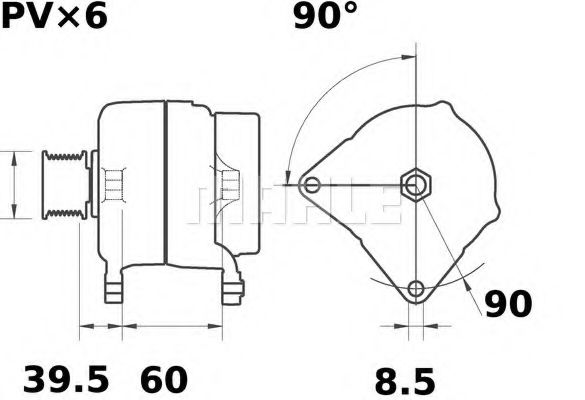 Генератор MAHLE ORIGINAL MG 254