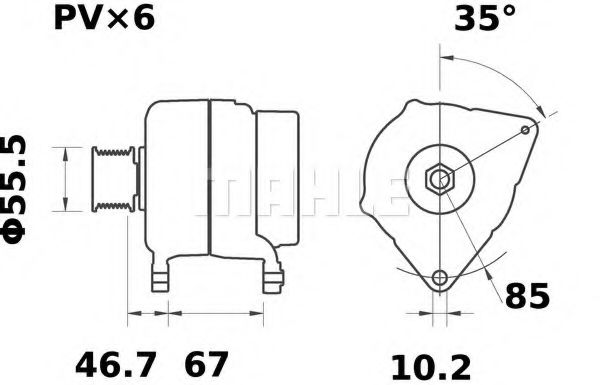 Генератор MAHLE ORIGINAL MG 89