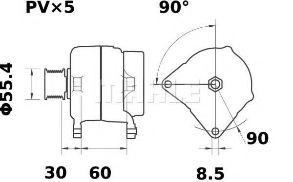 Генератор MAHLE ORIGINAL MG 32