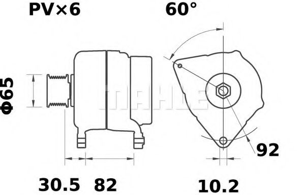 Генератор MAHLE ORIGINAL MG 10