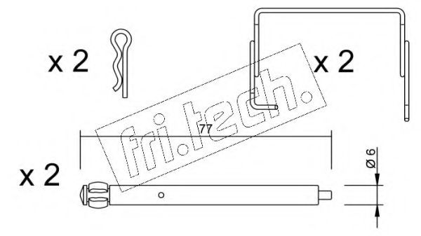 Комплектующие, колодки дискового тормоза fri.tech. KIT.089