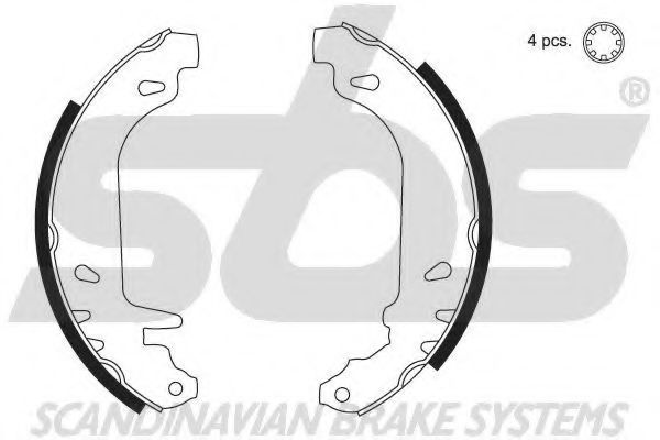 Комплект тормозных колодок sbs 18492739476