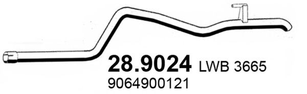 Труба выхлопного газа ASSO 28.9024