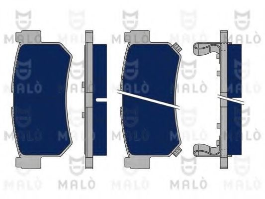 Комплект тормозных колодок, дисковый тормоз MALÒ 1050194