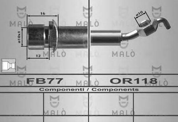 Тормозной шланг MALÒ 80611