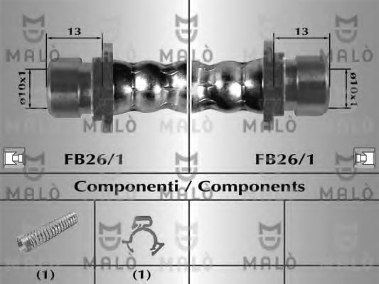 Тормозной шланг MALÒ 80680
