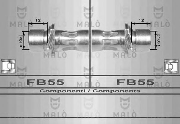 Тормозной шланг MALÒ 8962