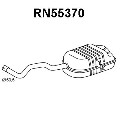 Глушитель выхлопных газов конечный VENEPORTE RN55370