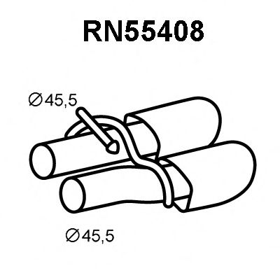 Труба выхлопного газа VENEPORTE RN55408