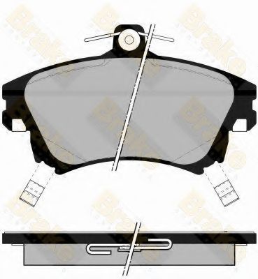 Комплект тормозных колодок, дисковый тормоз Brake ENGINEERING PA1279