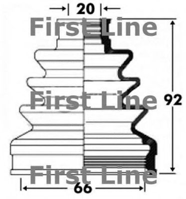 Пыльник, приводной вал FIRST LINE FCB2819