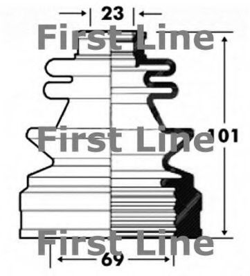 Пыльник, приводной вал FIRST LINE FCB2852