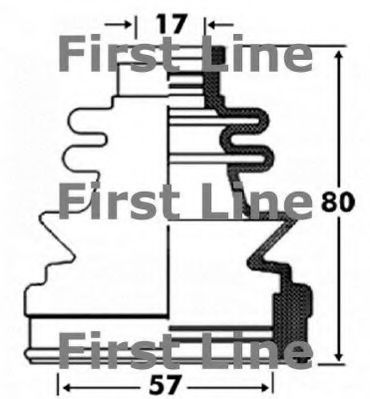 Пыльник, приводной вал FIRST LINE FCB2855