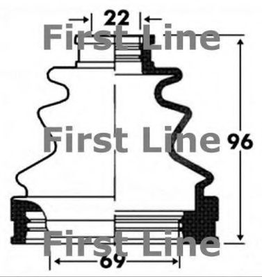 Пыльник, приводной вал FIRST LINE FCB2872