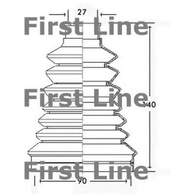 Пыльник, приводной вал FIRST LINE FCB2228