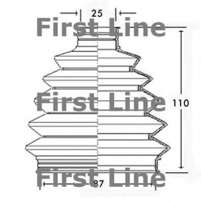 Пыльник, приводной вал FIRST LINE FCB2336