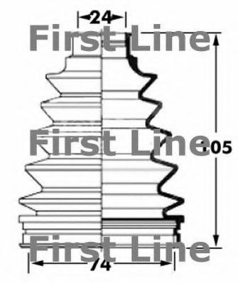 Пыльник, приводной вал FIRST LINE FCB6059