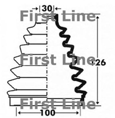 Пыльник, приводной вал FIRST LINE FCB6100