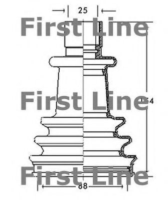 Пыльник, приводной вал FIRST LINE FCB2115