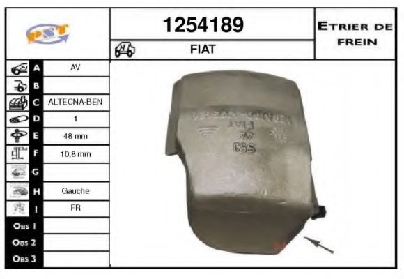 Тормозной суппорт SNRA 1254189