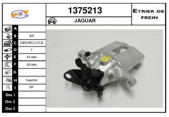 Тормозной суппорт SNRA 1375213