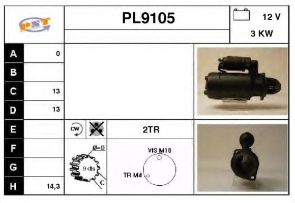Стартер SNRA PL9105