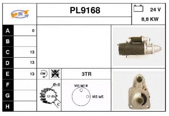 Стартер SNRA PL9168