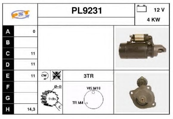 Стартер SNRA PL9231