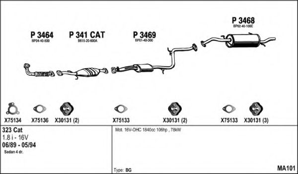 Система выпуска ОГ FENNO MA101