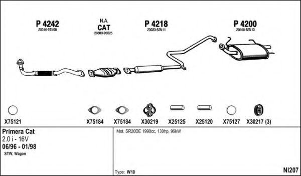 Система выпуска ОГ FENNO NI207
