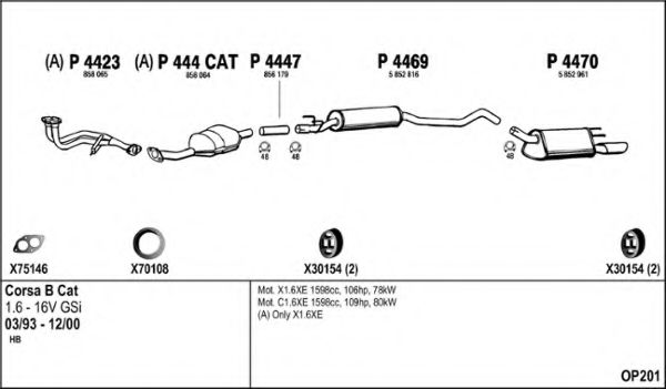 Система выпуска ОГ FENNO OP201