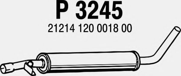 Средний глушитель выхлопных газов FENNO 3245