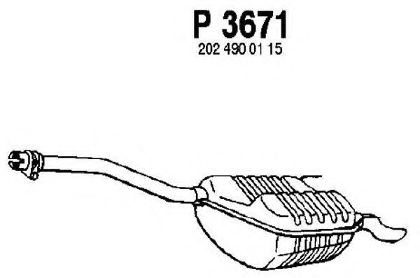 Глушитель выхлопных газов конечный FENNO P3671