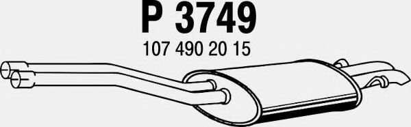 Глушитель выхлопных газов конечный FENNO 3749