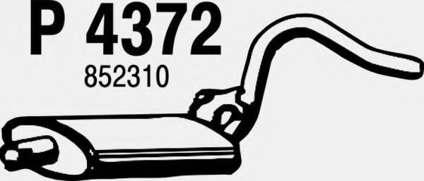 Средний глушитель выхлопных газов FENNO 4372