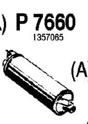 Глушитель выхлопных газов конечный FENNO 7660