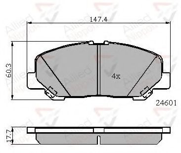 Комплект тормозных колодок, дисковый тормоз COMLINE ADB01701