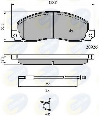 Комплект тормозных колодок, дисковый тормоз COMLINE CBP21048