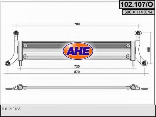 Радиатор, охлаждение двигателя AHE 102.107/O