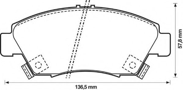 Комплект тормозных колодок, дисковый тормоз STOP 572340S