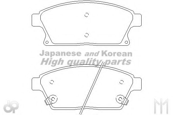 Комплект тормозных колодок, дисковый тормоз ASHUKI J009-55