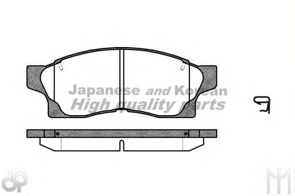 Комплект тормозных колодок, дисковый тормоз ASHUKI T114-10K